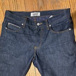 Naked & Famous Asanoha Kimono Print Selvedge Indigo Jeans